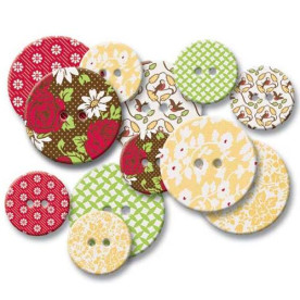 Набір паперових гудзиків Chipboard Buttons - Front Porch від Jenni Bowlin