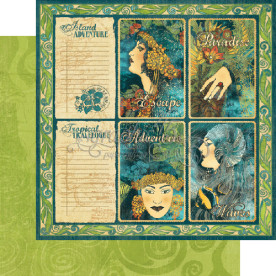 Двосторонній папір Seaside Holiday 30x30 см від Graphic 45