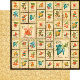 Двусторонняя бумага Paradise Postage 30x30 см от Graphic 45