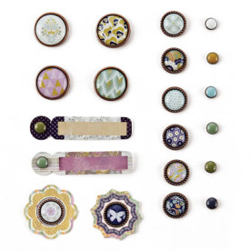 Набор брадсов Plumeria от BasicGrey