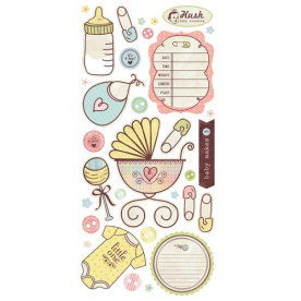 Лист с наклейками Baby Element Stickers, BasicGrey