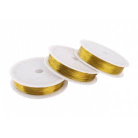 Проволока для рукоделия, золото, 0,3 мм, 50 м