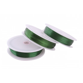 Дріт для рукоділля, зелений, 0,3 мм, 50 м