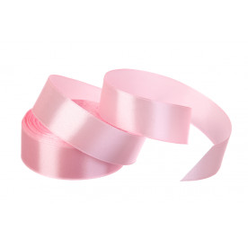 Атласная лента, рулон, #04, светло-розовый, 25 мм, 23 м