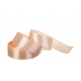 Атласная лента, рулон, #07, персиковый, 25 мм, 23 м