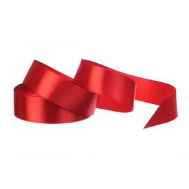 Лента атласная #26, красная, 25 мм, 23 м