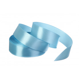 Лента атласная #187, голубой, 25 мм, 23 м
