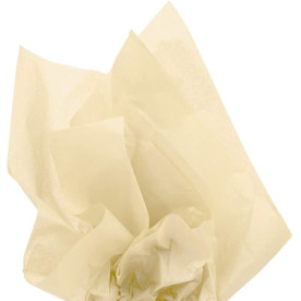 Тишью бумага, 75х50 см, 18 г/м2, кремовый