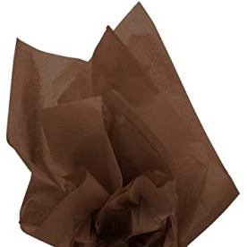 Бумага тишью, 75х50 см, 18 г/м2, цвет коричневый