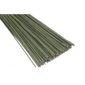 Дріт в обплетенні флористичний, зелений, 60 см, 2,5 мм