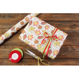 Папір пакувальний, Кленові листки, 70х50см, 80 г/м²