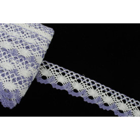 Хлопковое кружево, фиолетовый, 3 см, 1 м