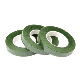 Флористична тейп-стрічка, темно-зелений, 1 рулон 27м, 12 мм