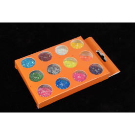 Набор глиттера в круглых баночках, крупный, 5 г