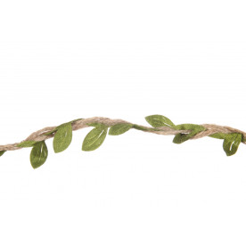 Бечевка с листочками, Зелёный, 10мм х 3м