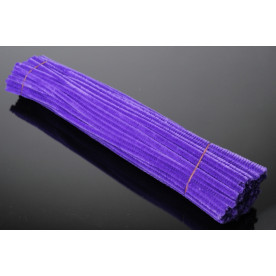 Синельная пушистая проволока, тёмно-фиолетовый, 30 см, 0,6 см