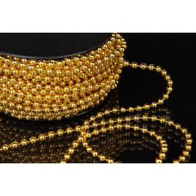 Жемчуг на нитке, золото, 4 мм, 20 м