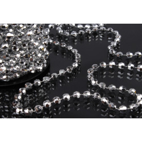 Намиста грановані, срібло, 8 мм, 8 м