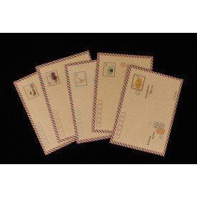 Набір вітальних конвертів Вінтажна пошта 17,5х12,5 см, 5 од