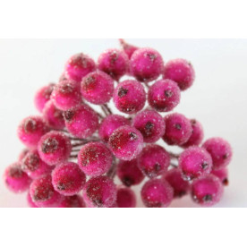 Цукрові ягідки, калина в цукрі, рожевий, 1см, 10см