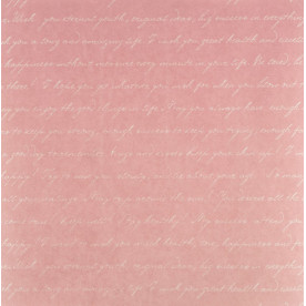 Лист крафт паперу з малюнком, Лист на рожевому, 30х30см, Фабрика Декору