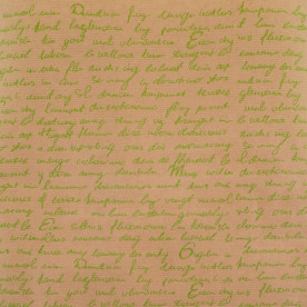 Лист крафт бумаги с рисунком "Письмо" салатовый 30х30 см, 70 г/м2, Фабрика Декора