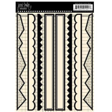 Лист наклейок для скрапбукінгу Border Cardstock Sticker - Black від Jenni Bowlin