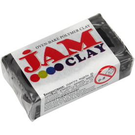 Пластика, Чорний, 20 г, Jam Clay