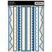 Лист наклейок для скрапбукінгу Border Cardstock Sticker - Navy від Jenni Bowlin