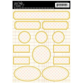 Набор стикеров для скрапбукинга Dotted Label Stickers - Multi Colored, Jenni Bowlin