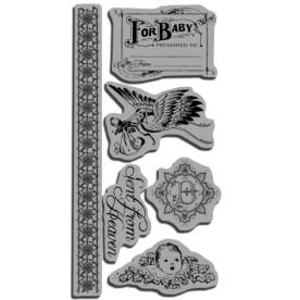 Набор резиновых штампов Little Darlings 6 шт, Graphic 45