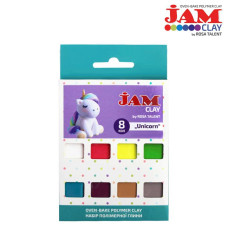 Набір пластики, Unicorn, 8х20г, Jam Clay