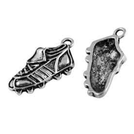 Металева підвіска "Кеди" кольору античного срібла, 24х12 мм, 2 шт