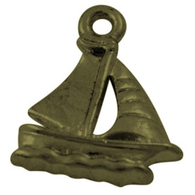 Металева підвіска "Вітрильник", антична бронза, 20х16 мм, 1 шт