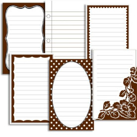 Набор карточек для журналинга Brown Journaling Cards от Jenni Bowlin