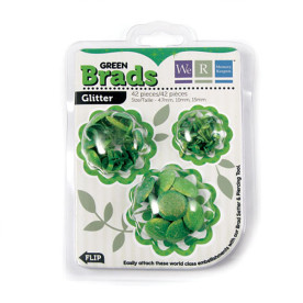 Брадси Basic Brads Glitter - Green від We R Memory Keepers