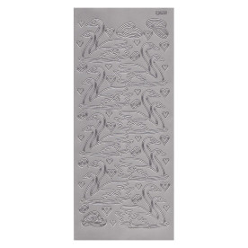 Контурні наклейки "Лебеді" сріблястого кольору від Dovecraft