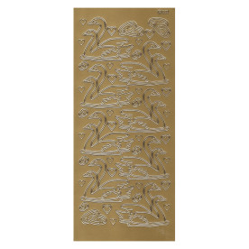 Контурные наклейки "Лебеди" золотого цвета, Dovecraft