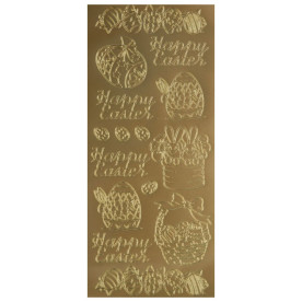 Контурные наклейки "Пасха" золотого цвета, Dovecraft