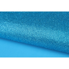 Фоамиран листовой с глиттером, 70х50 см, 1 мм, голубой