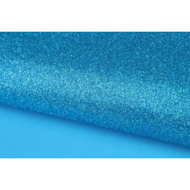 Фоамиран листовой с глиттером, 70х50 см, 1 мм, голубой