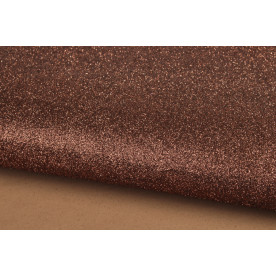 Фоамиран листовой с глиттером, 70х50 см, 1 мм, коричневый