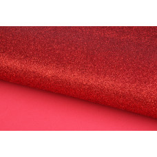 Фоаміран листовий з глітером, 70х50 см, 1 мм, червоний