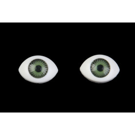 Очі для ляльок та іграшок, 1 пара, зелені, 12 мм