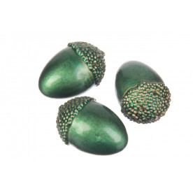 Жолудь декоративний, 5 см, д: 3 см, зелений, 1 шт
