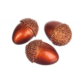 Желудь декоративный, 5 см, д: 3 см, коричневый, 1 шт