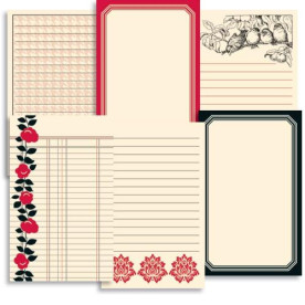 Набір карток для журналінга Red / Black Line Extension Journaling Cards від Jenni Bowlin