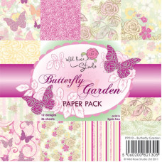 Набір паперу Butterfly Garden 15х15 см 12 аркушів від Wild Rose Studio