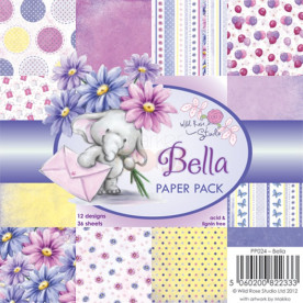 Набор бумаги Bella 15х15 см 12 листов от Wild Rose Studio