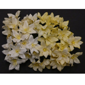 Набір 4 лілії з тутової паперу в кремових тонах, 30 мм